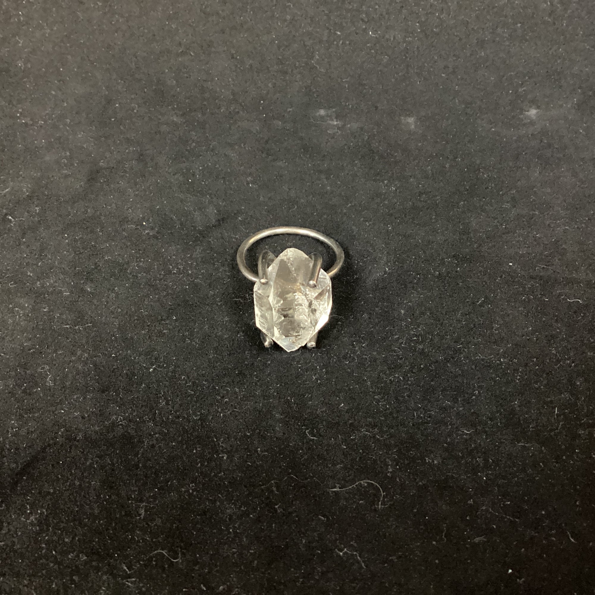 Ring Herkimer Diamond SS Size 8