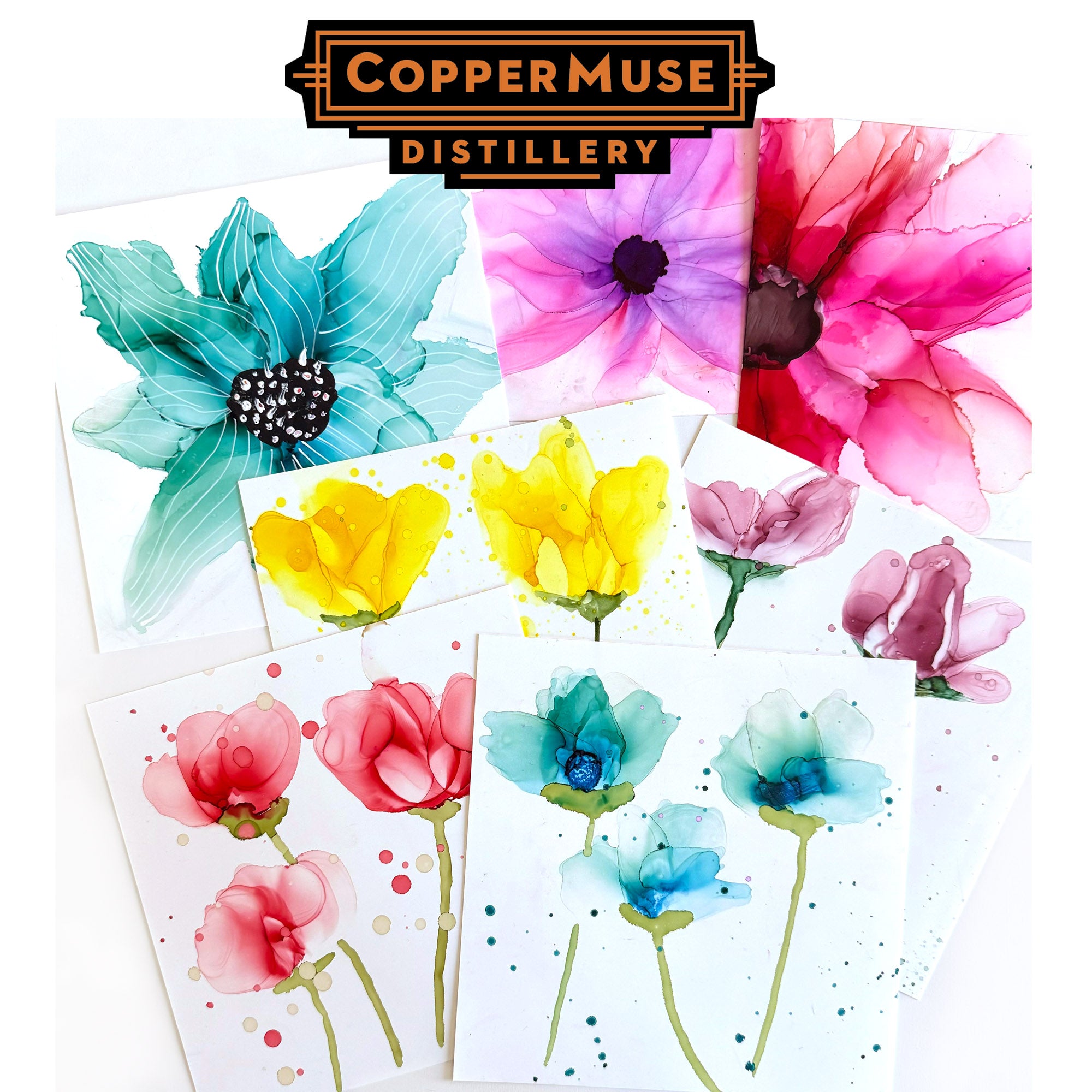 Alcohol Ink Flowers at Coppermuse Distillery - Thurs. 7.11.24 @ 6P