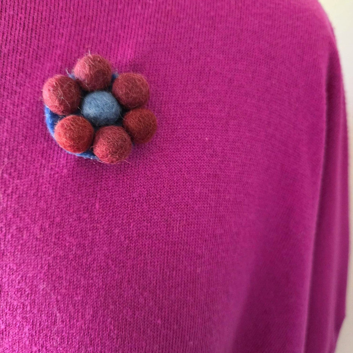 Kid's Art Class Felted Flower Pin. Tues. 7.7.26 @ 10A