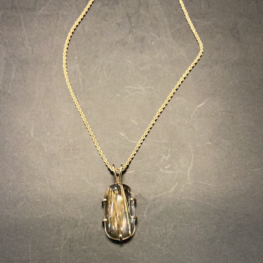 Necklace Rutilated Quartz 14k