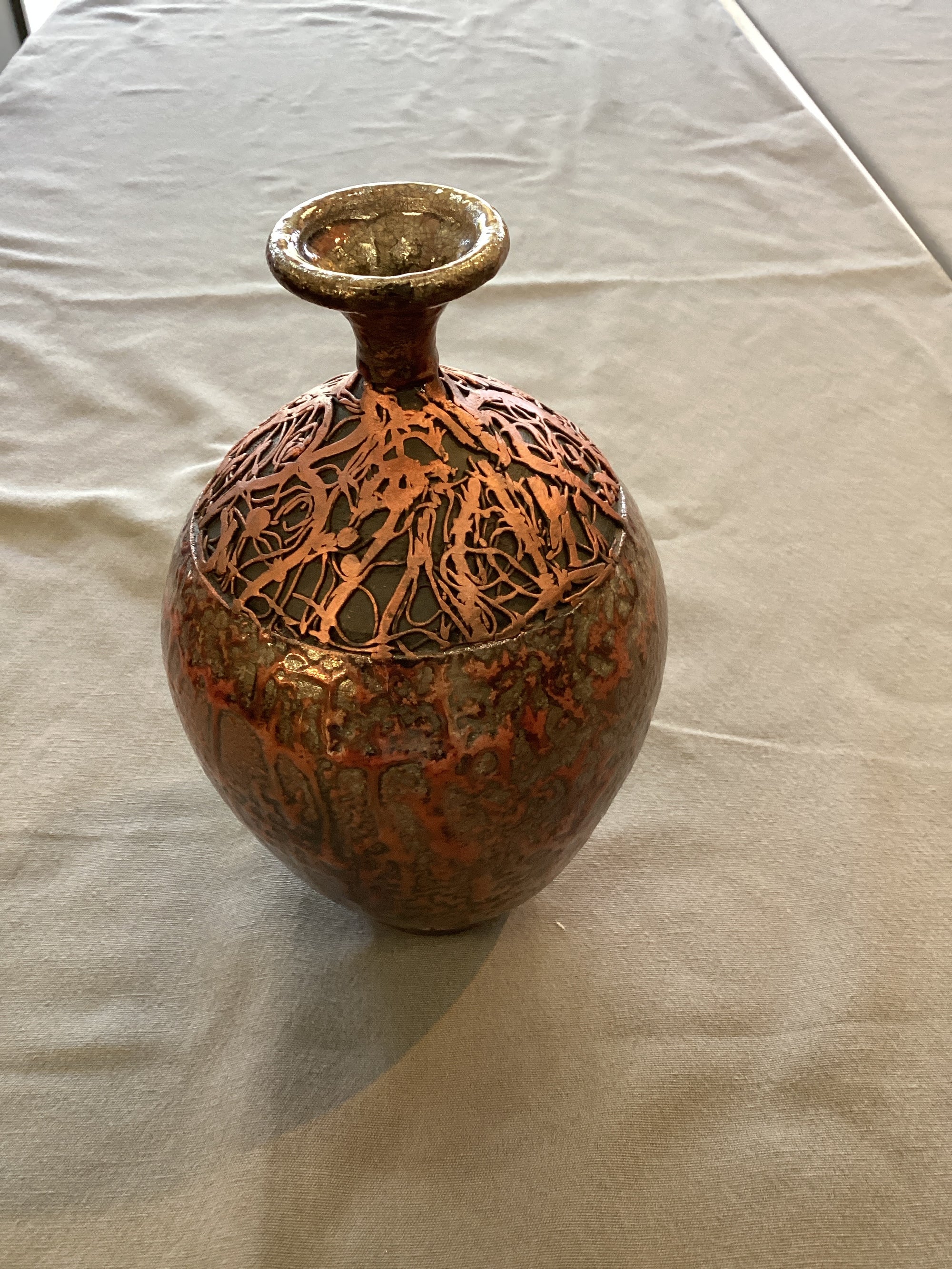 Raku bottle 05