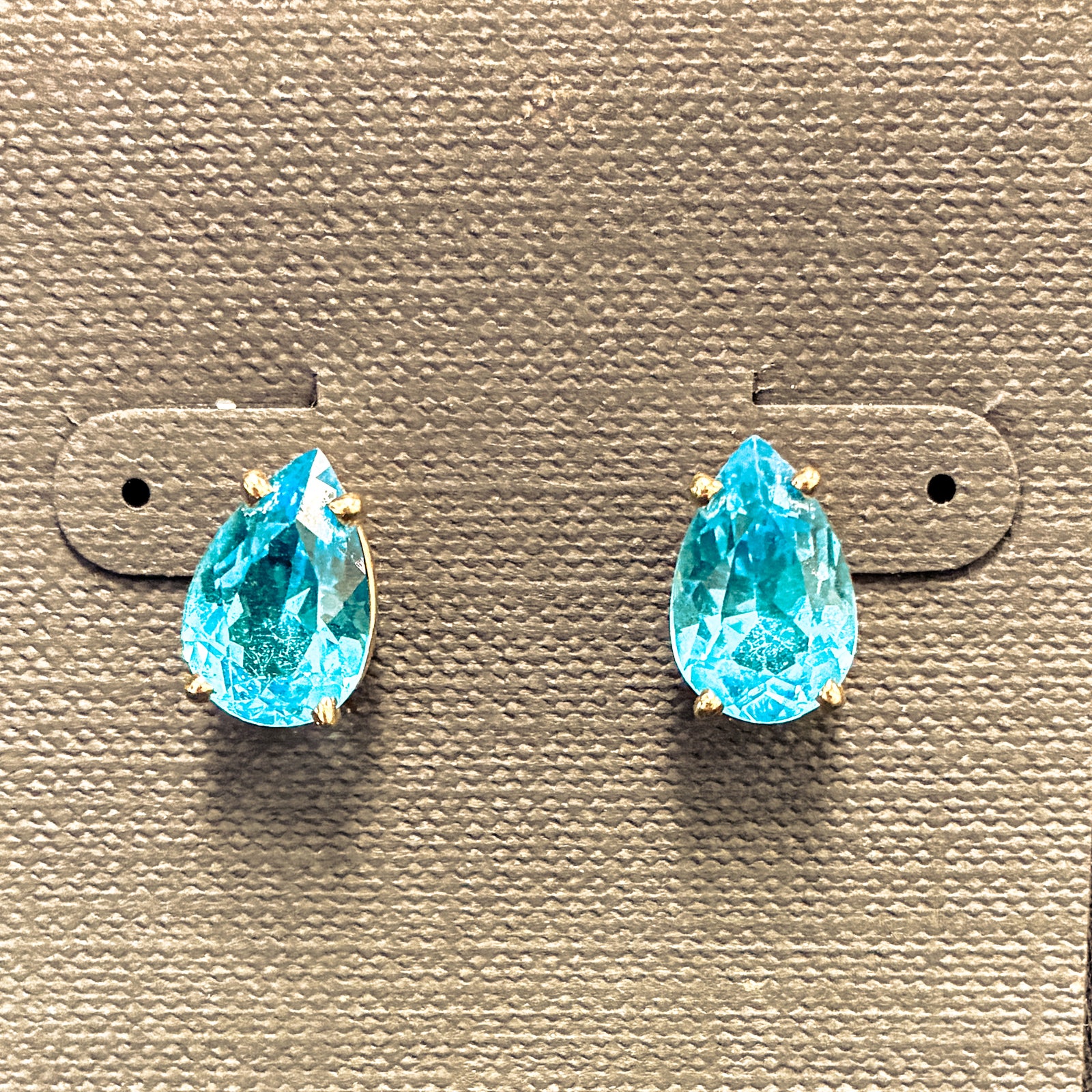 Blue Topaz Teardrop Earrings
