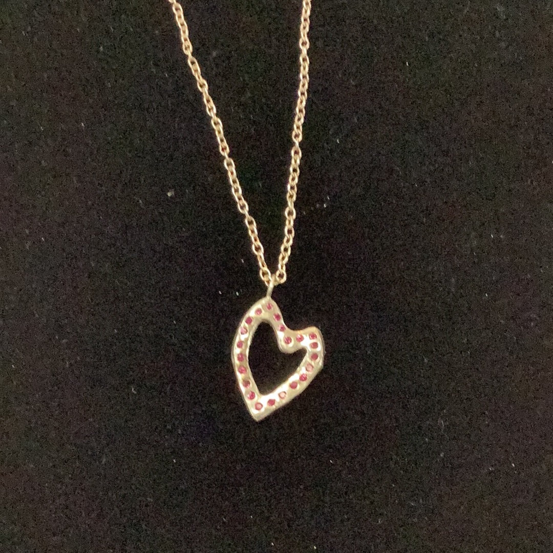 Necklace Ruby Heart