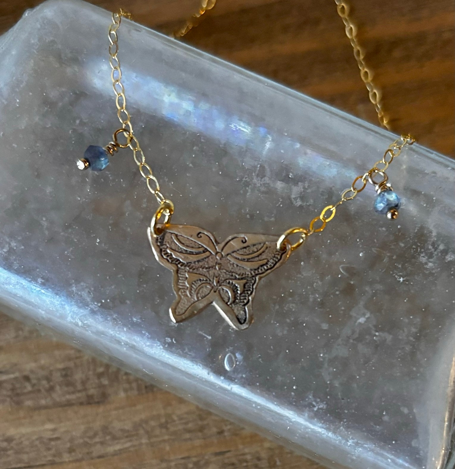 Dainty 14KGold Fill Butterfly Necklace N28