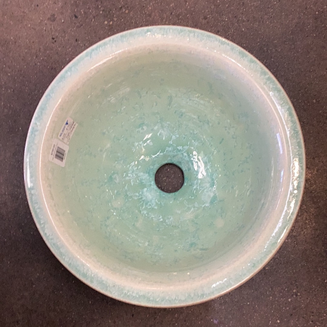 Vessel Sink green crystalline