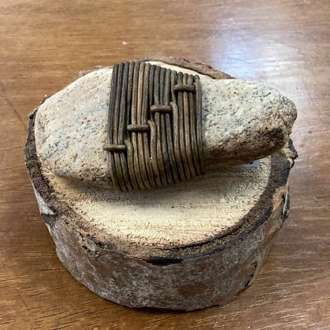 Leather Wrapped Rocks-$18