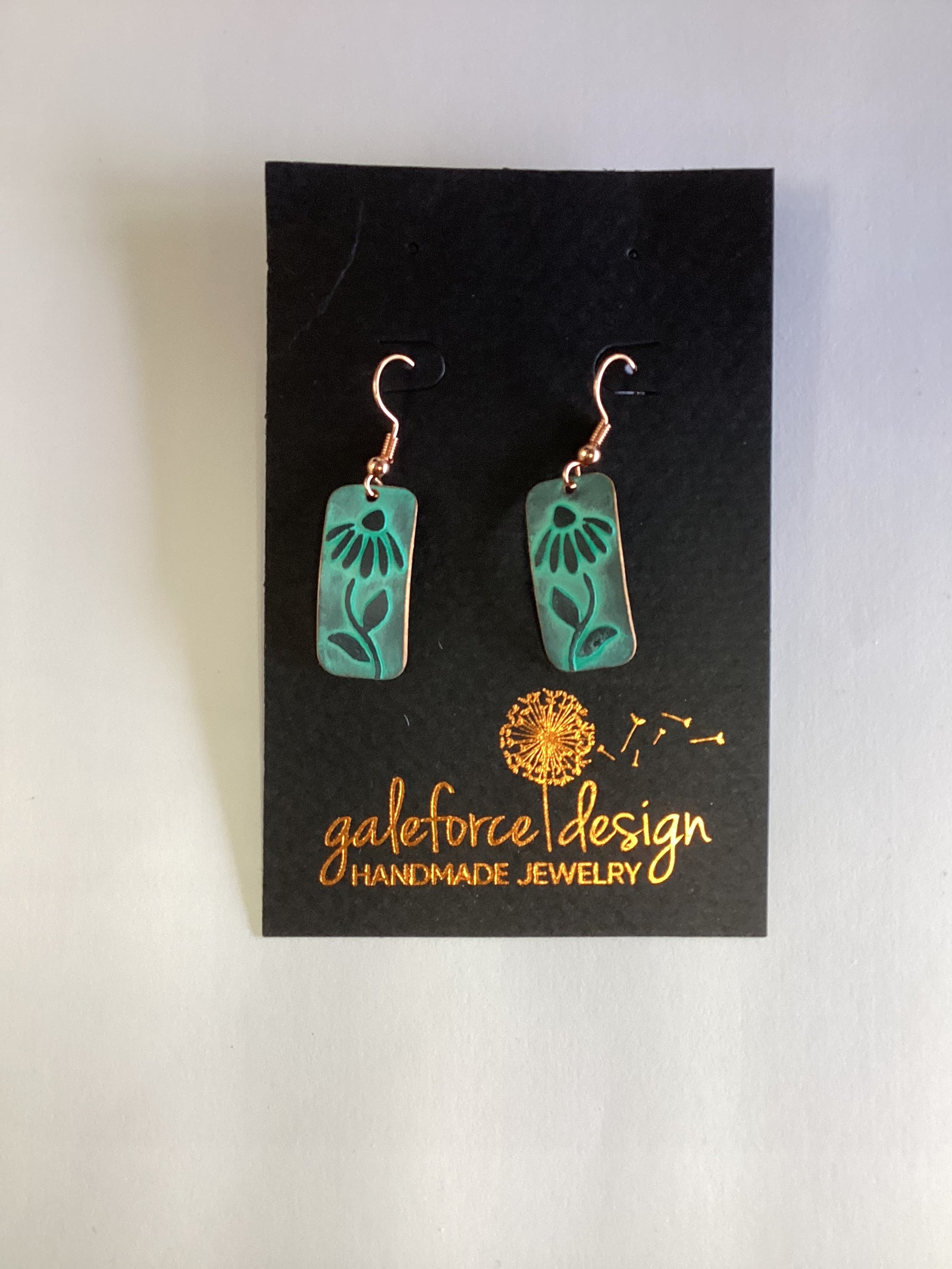 Daisy (B), Copper Earrings Nickel Free Wires