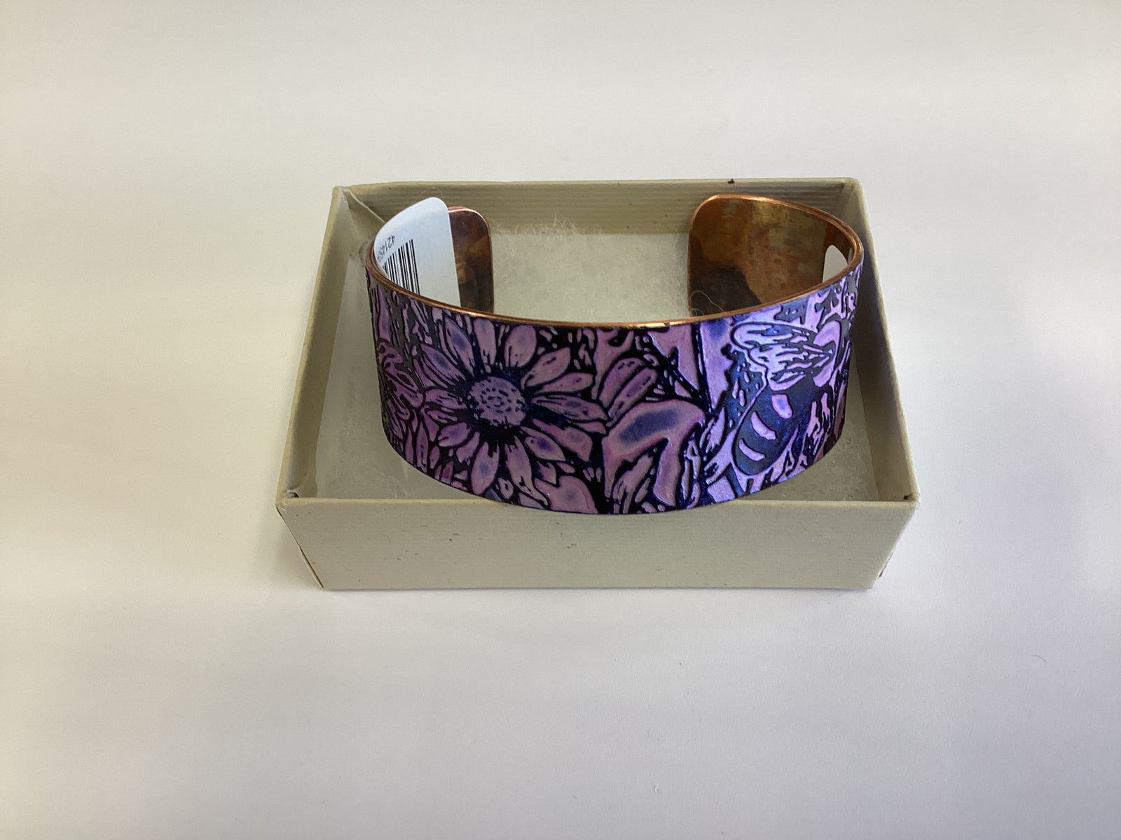 Bumble Bee & Wildflowers (P), Copper Cuff, Sealed