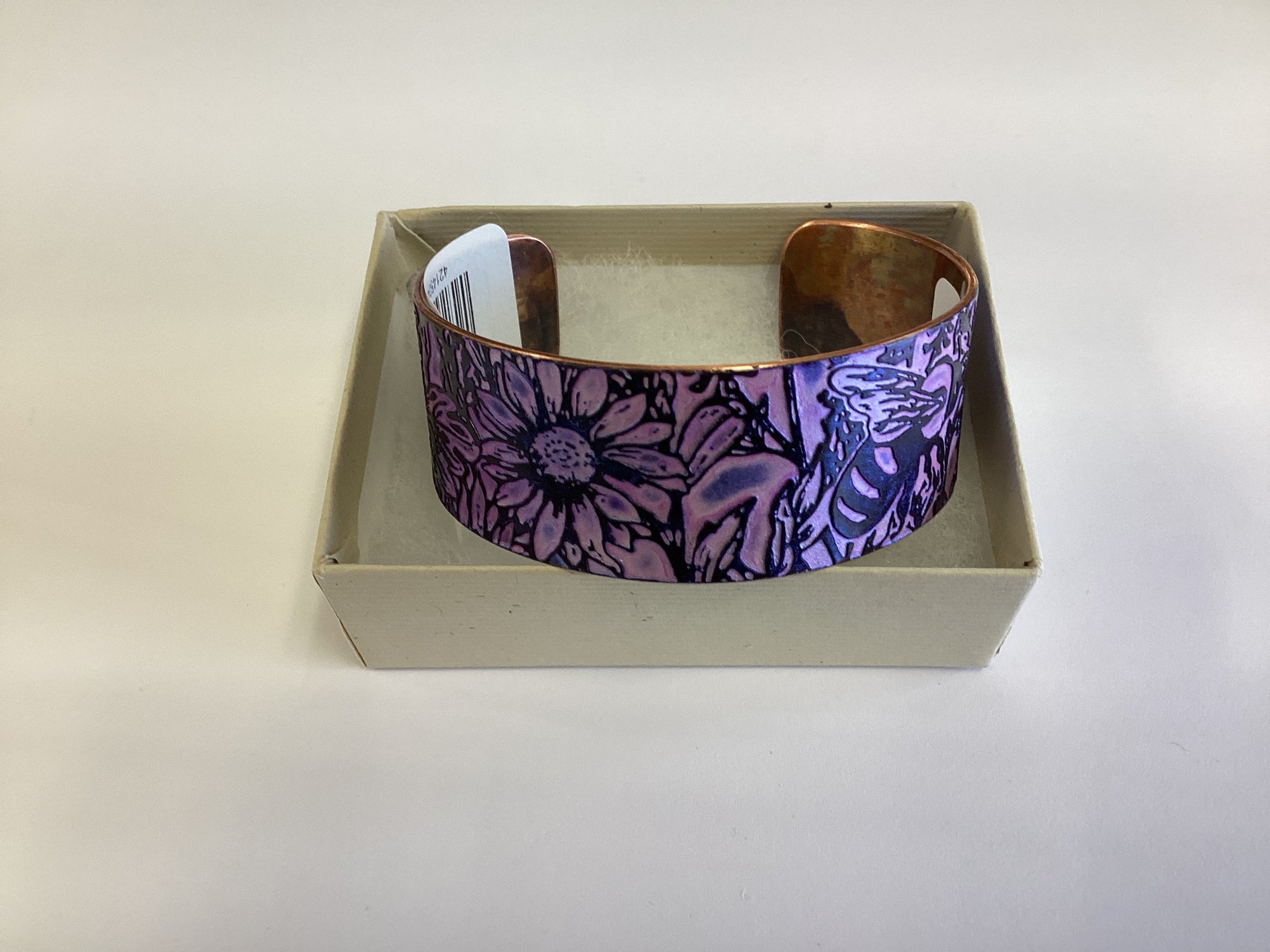 Bumble Bee & Wildflowers (P), Copper Cuff, Sealed