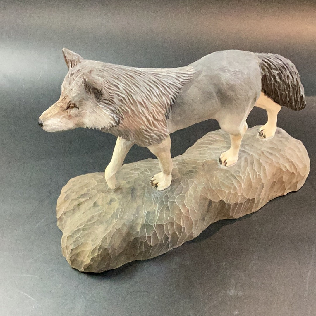 Timber Wolf Carved