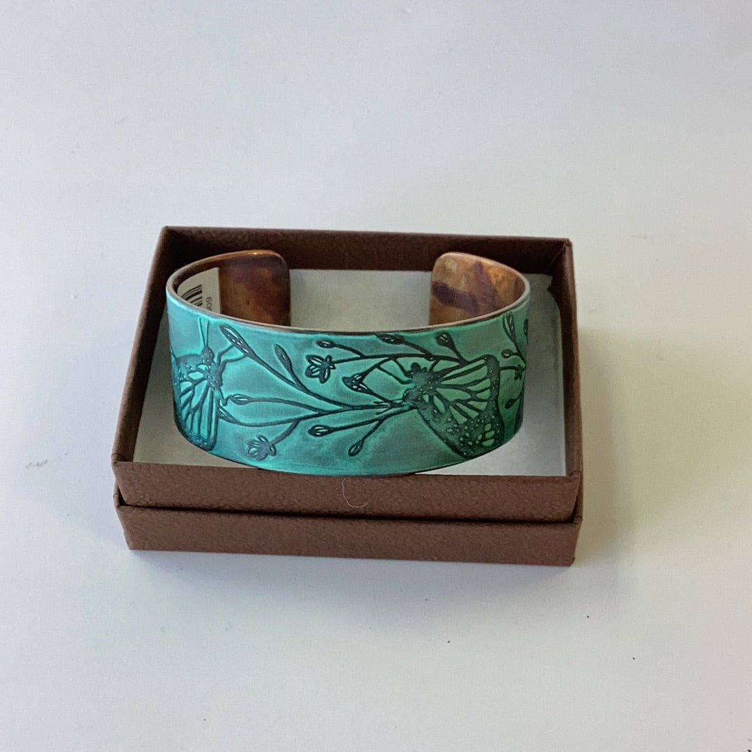 GS 065 Butterfly Floral (B), Copper Cuff