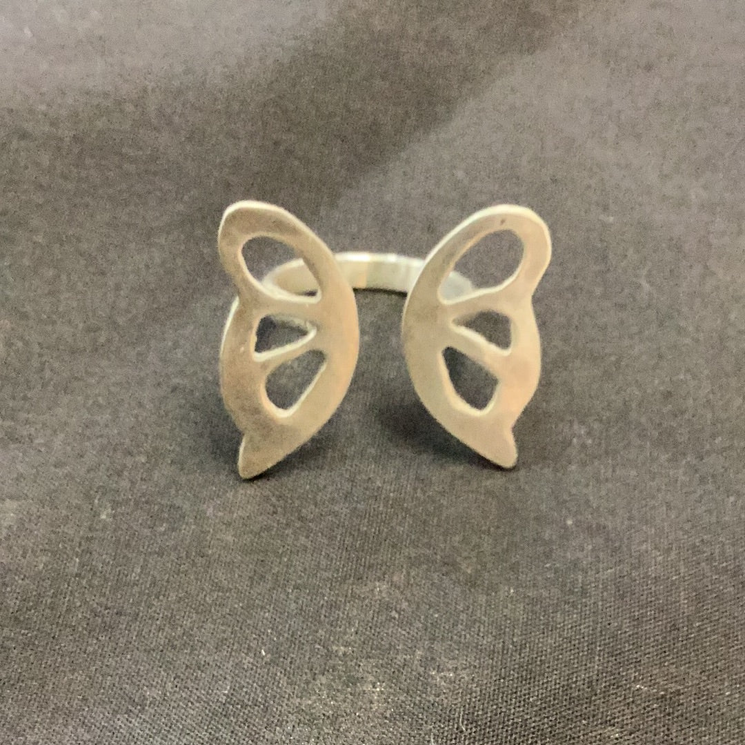 Butterfly sterling silver ring