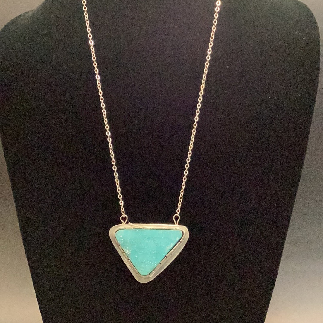 Necklace Blue Druzy