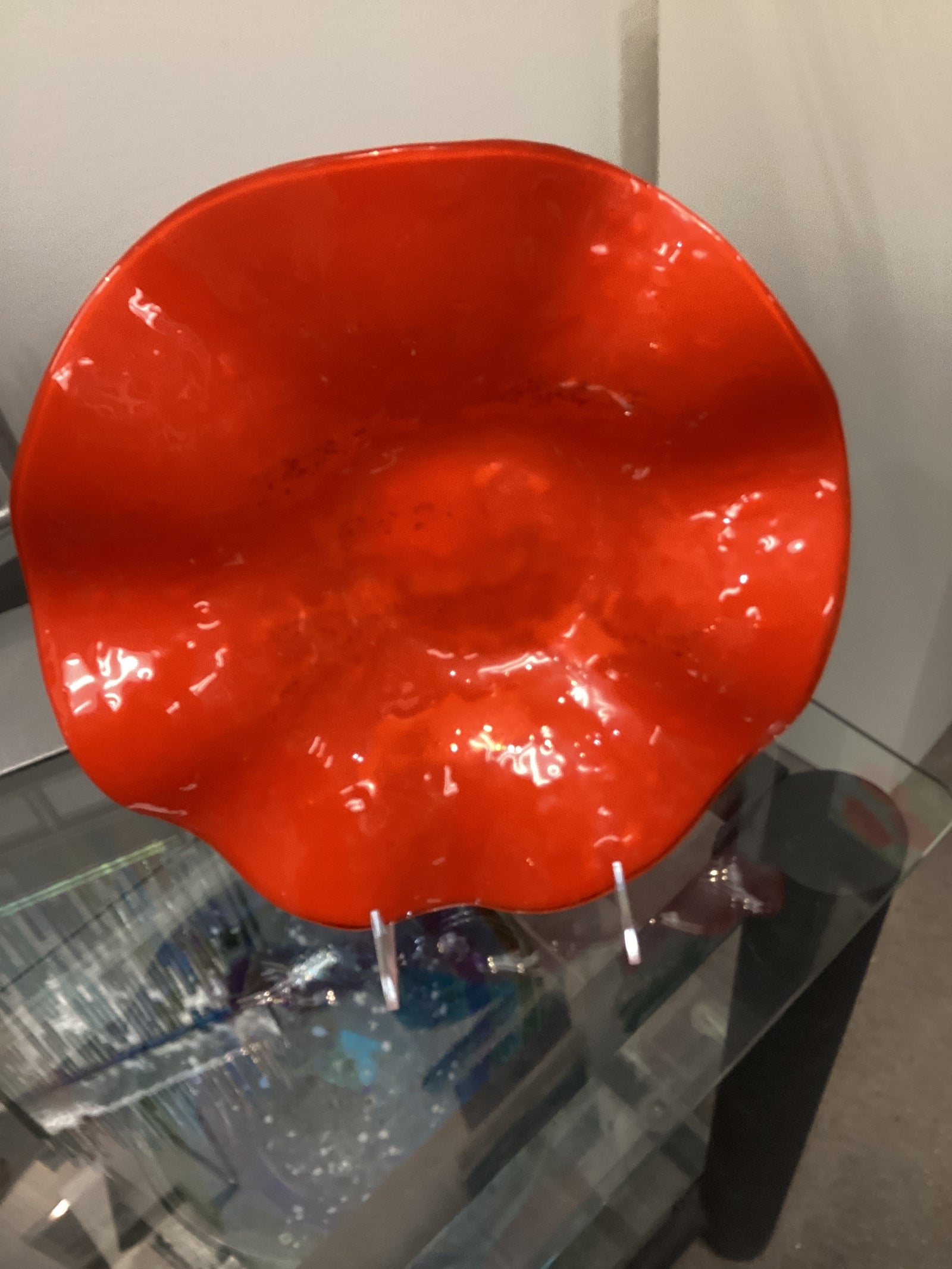 #1 Glass bowl red