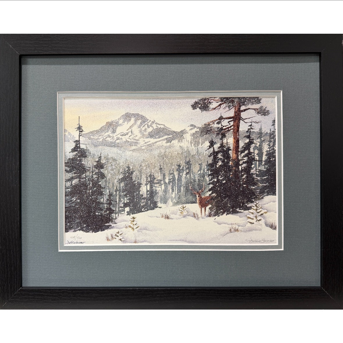 First Snowfall, framed