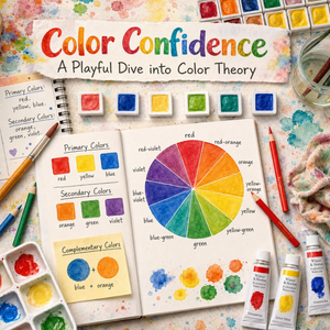 Color Confidence: A Playful Dive into Color Theory Art Class Fri. 10.2.26 @ 10:30 A