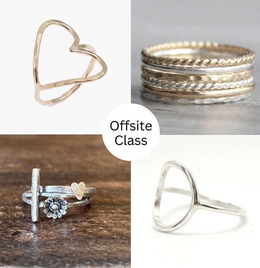 Offsite Rings, Rings, Rings- Metalsmithing Art Class Sat. 12.5.26 @ 2P