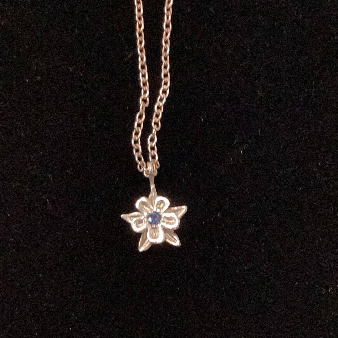 Necklace Star Flower Sapphire