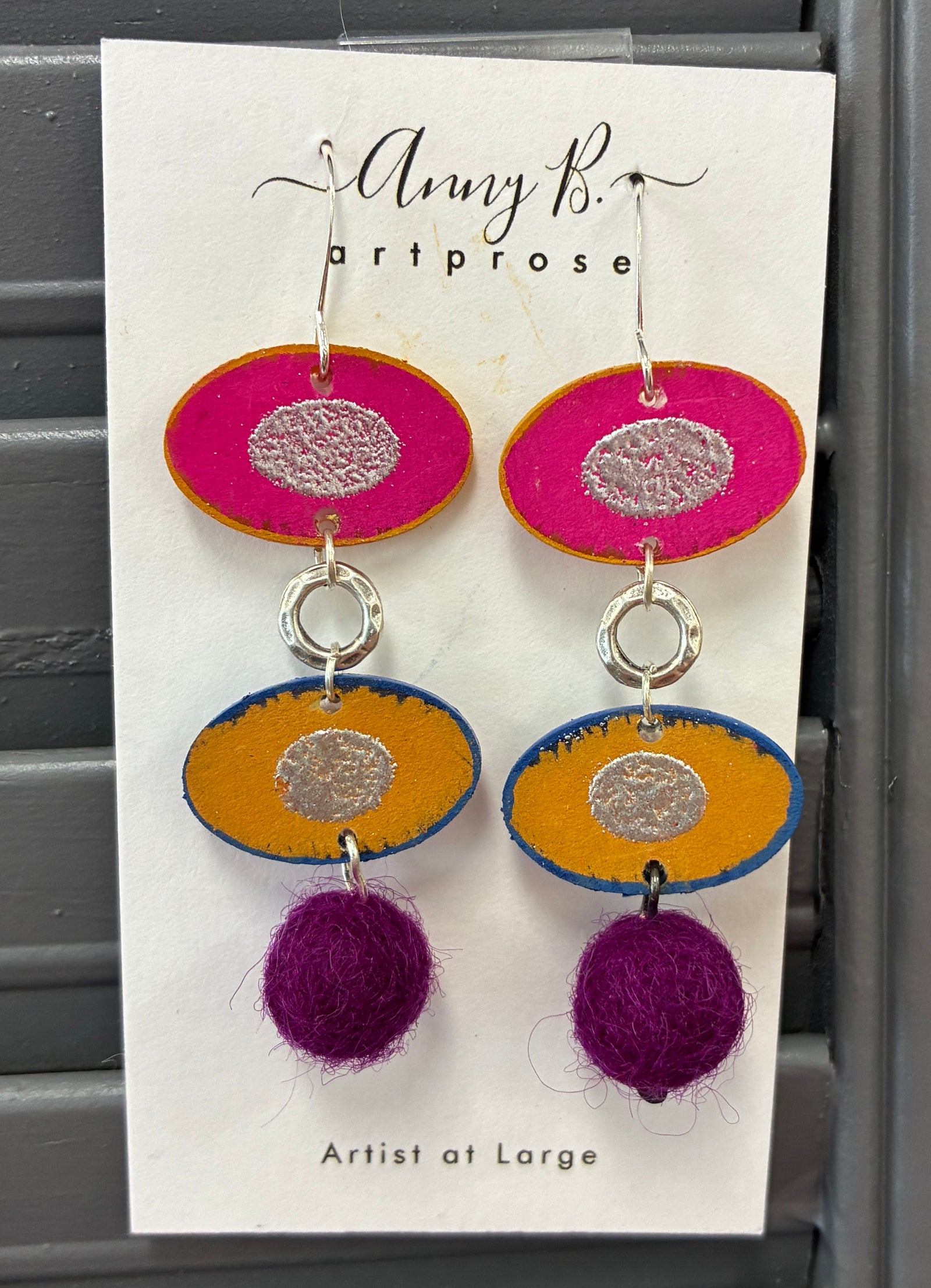3 Drop Autumnal earrings