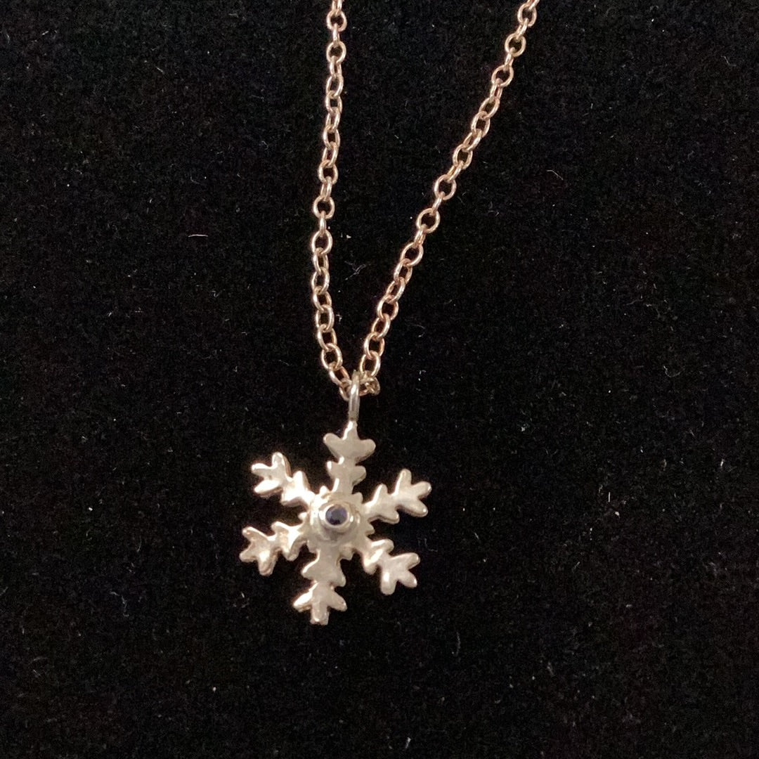 Necklace Sapphire Snowflake