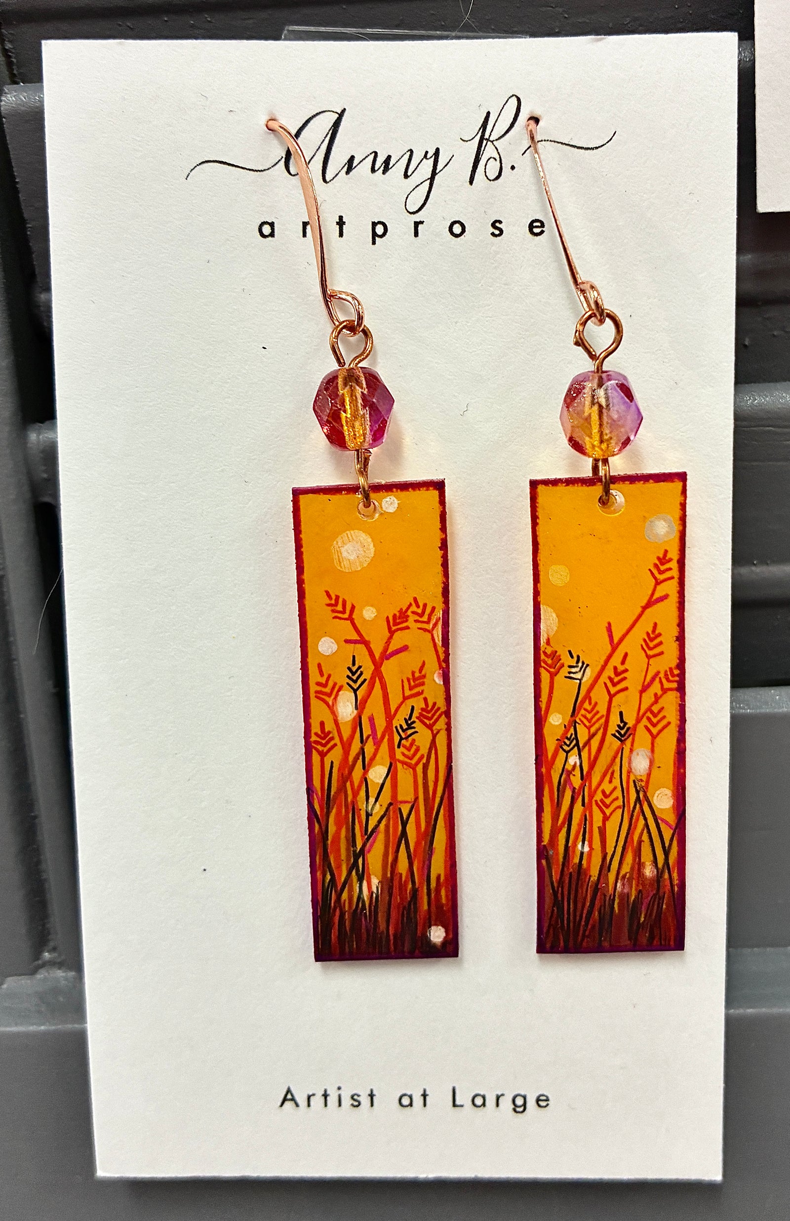 Red Reeds earrings
