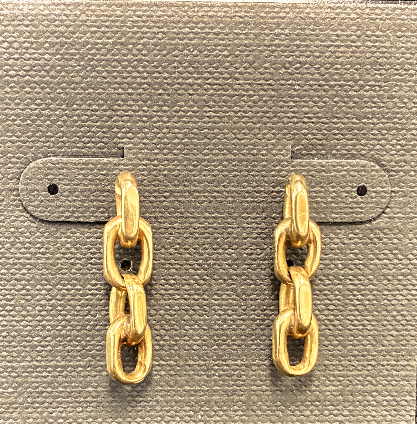 14k Gold Drop Chain Earrings