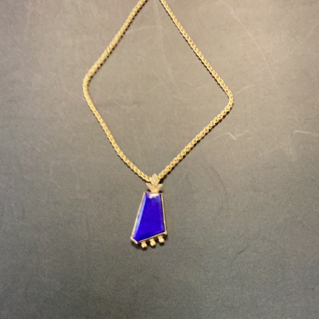 Necklace Lapis, Gold 14k