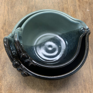Small Batter Bowl Sage and Black