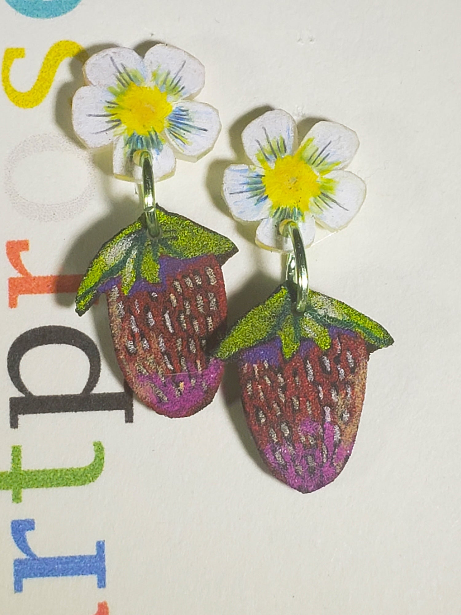 A019 Strawberry Blossom earrings