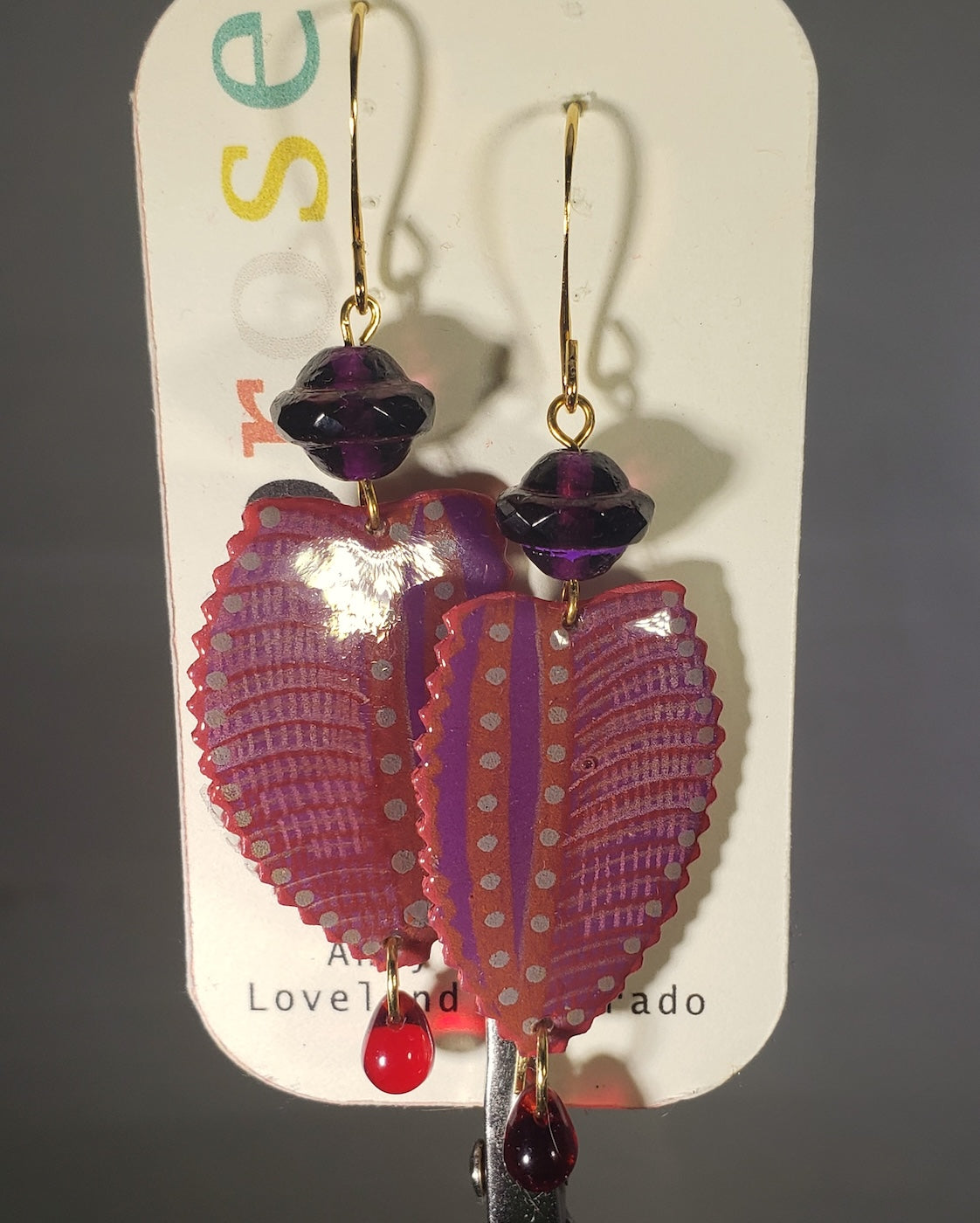 A060 Vibrant Leaf earrings-