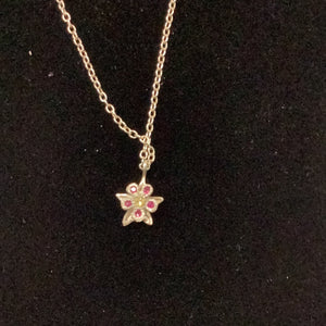 Necklace Flower Sapphire