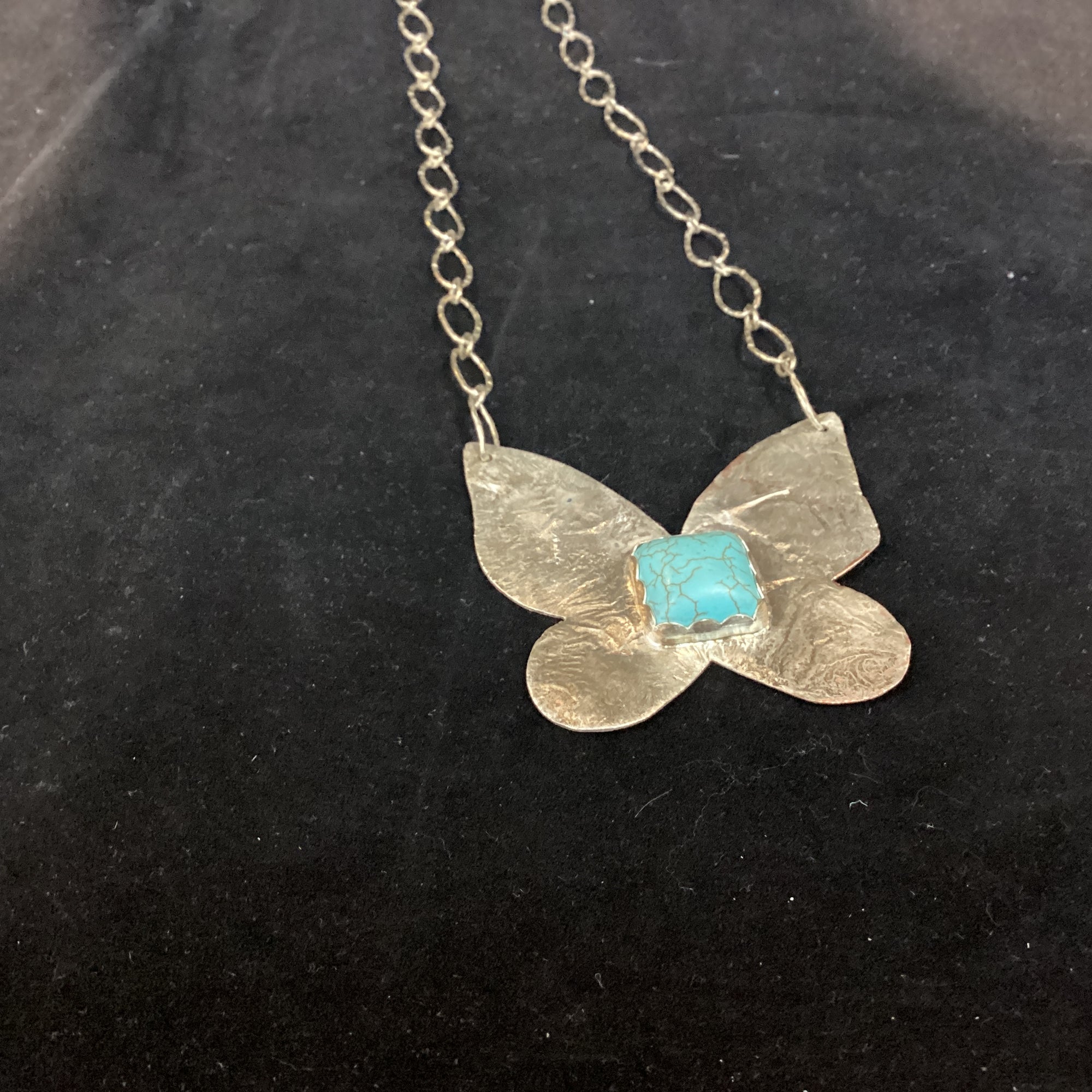 Necklace Butterfly Turquoise