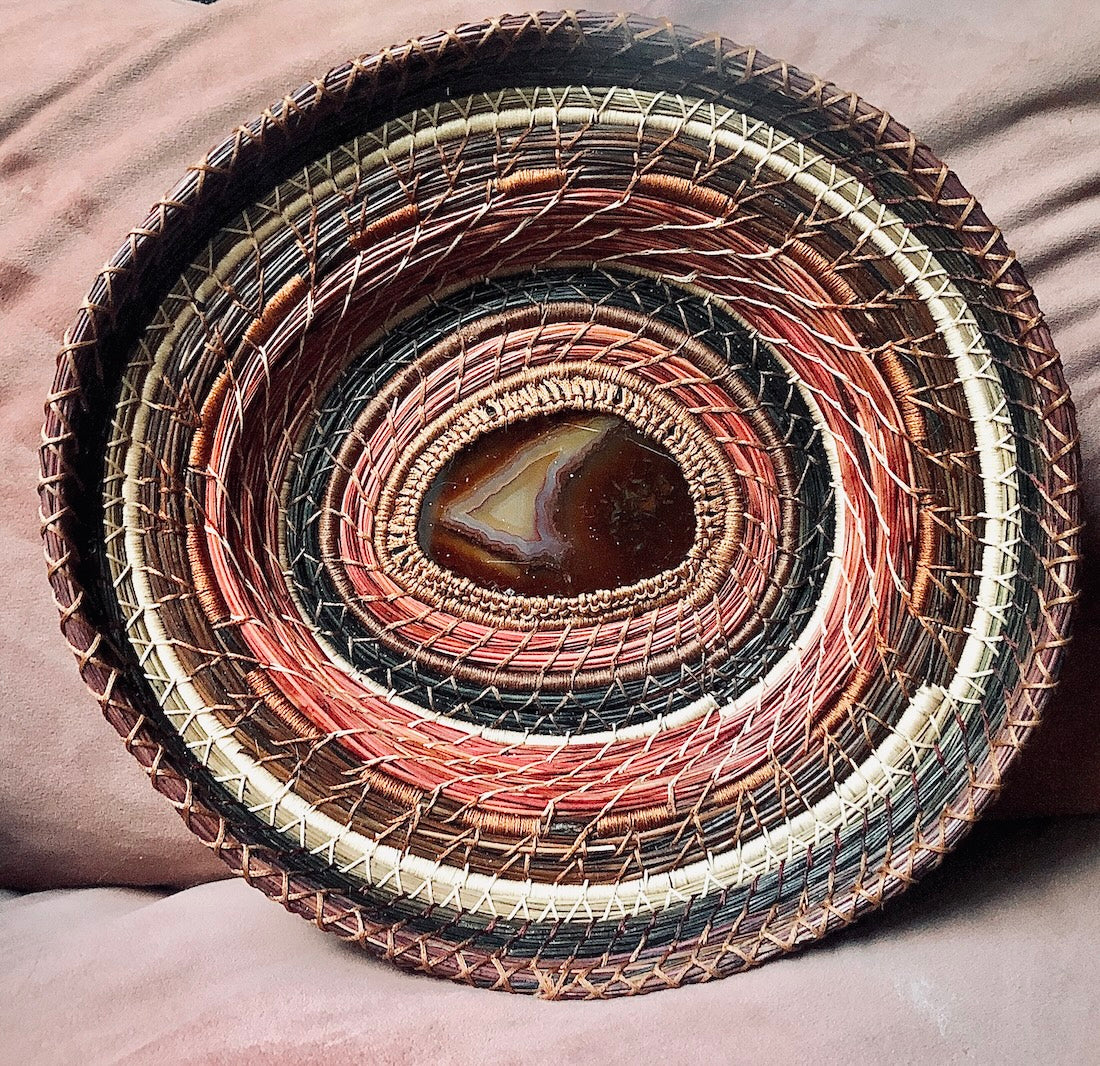 Agate and Pine Needle Platter