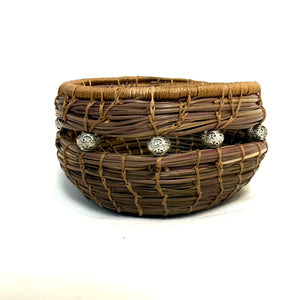 Amber Pine Needle Basket