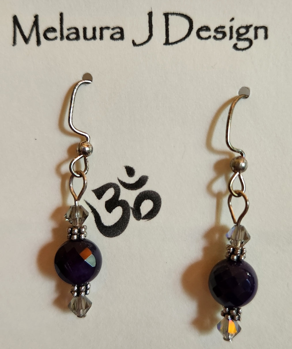 Earrings-Amethyst drop