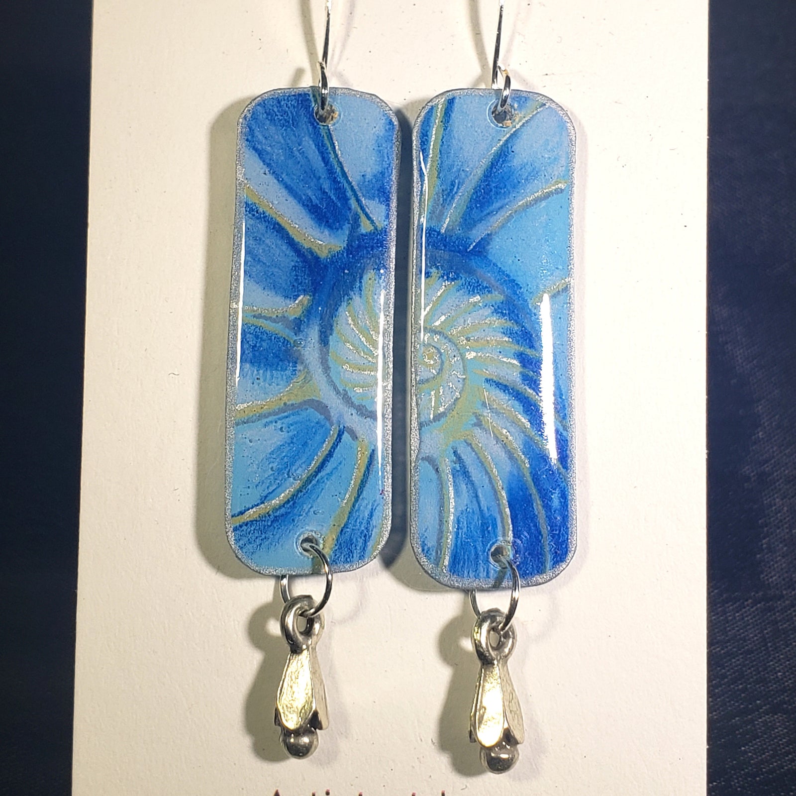 Ammonite earrings