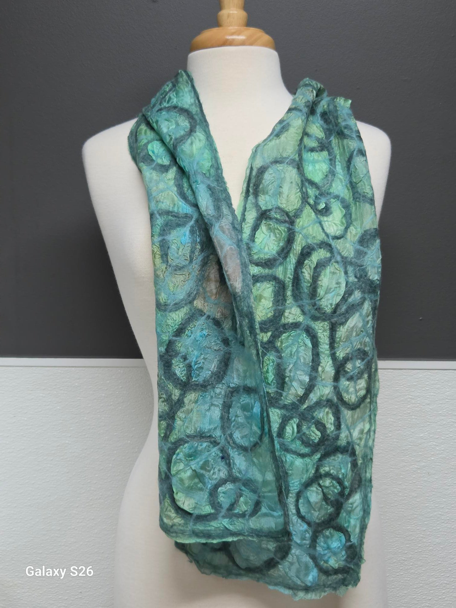 Aqua Circles Scarf