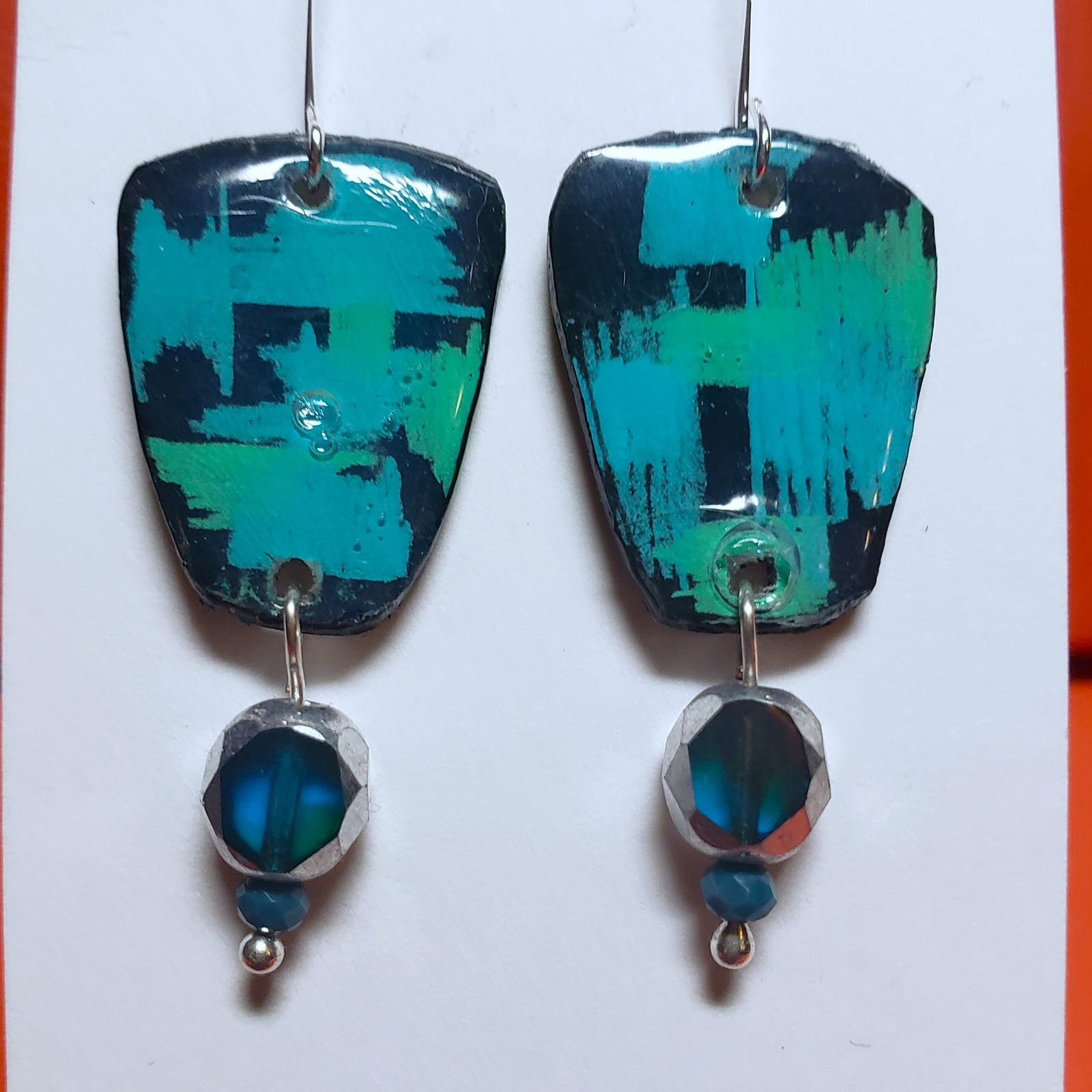 Aqua Patch earrings