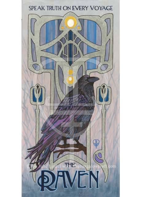 Art Nouveau Raven- Art Canvas