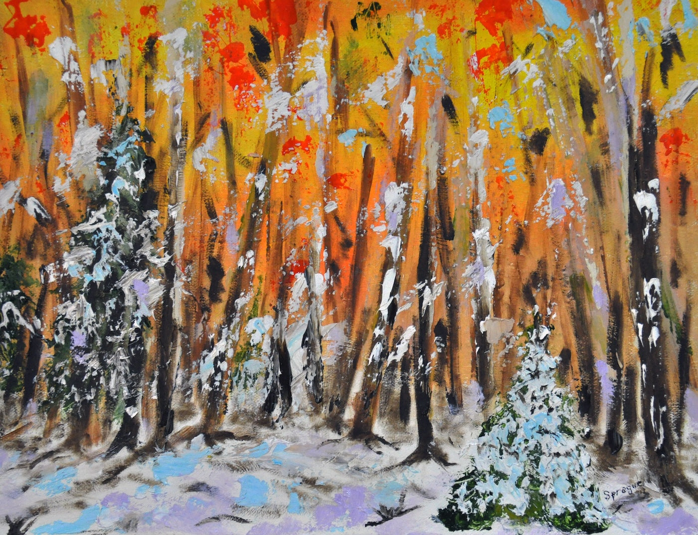 Aspen Afire - Matted Print