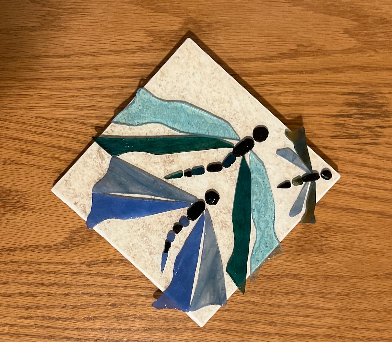 A trio of  dragonflies