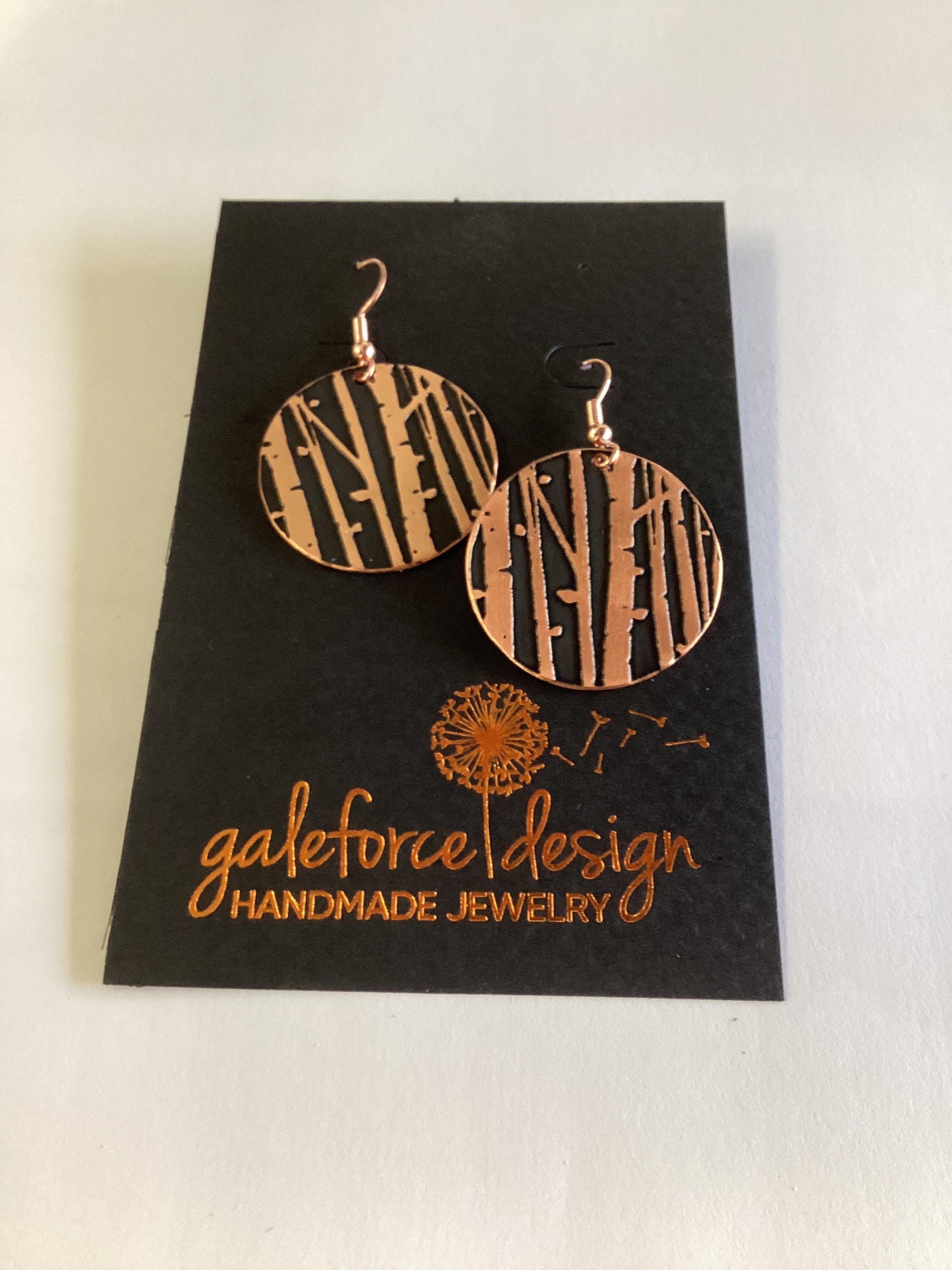 Aspen Grove, Round, Copper Earrings Nickel Free Wires