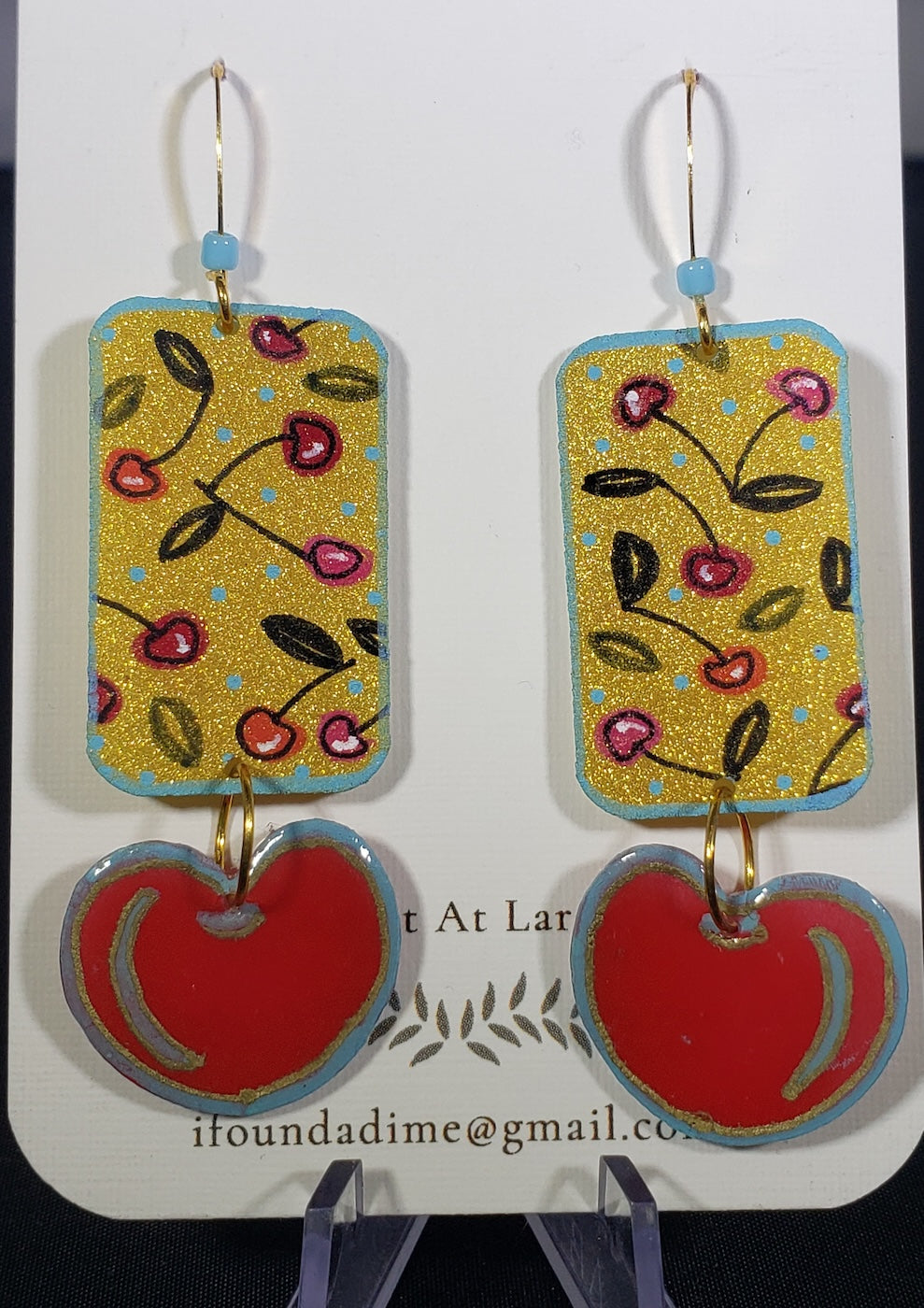 B50 Goldbar Cherries earrings