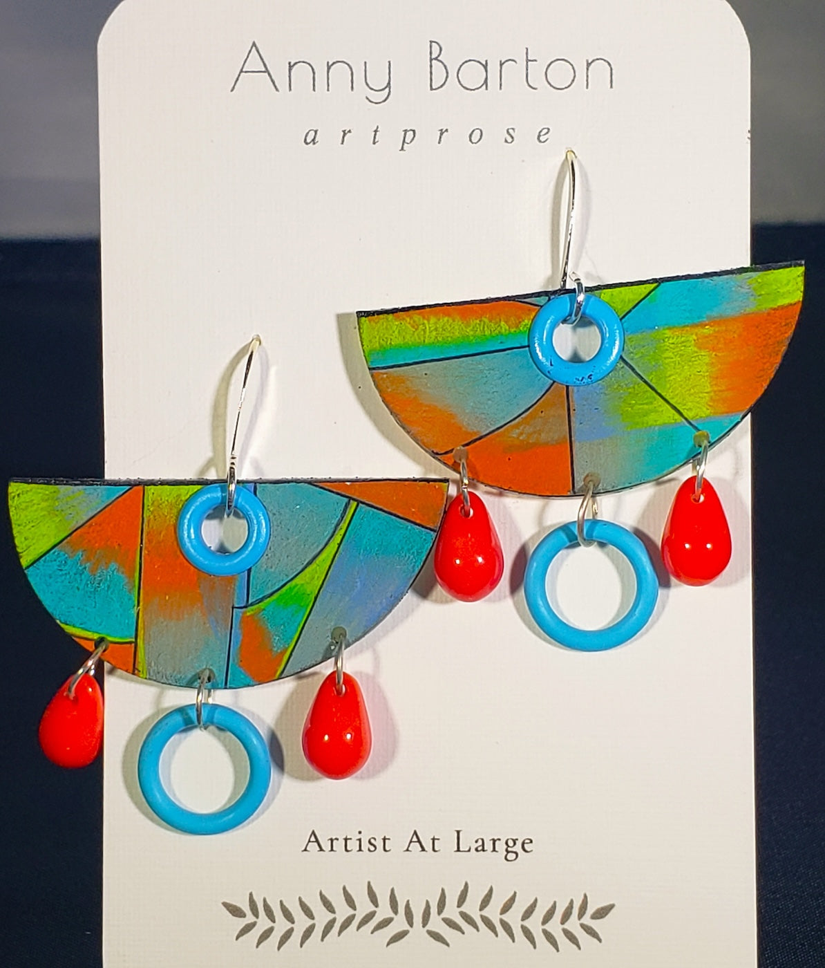 B62 Bright Half Circles earrings