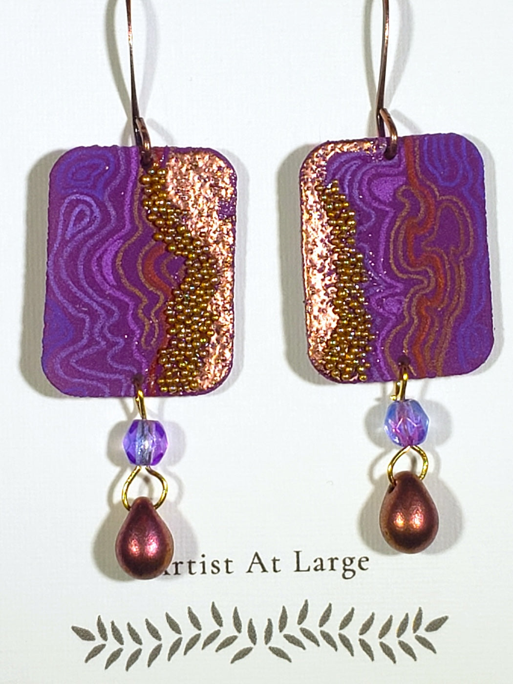 B64 Purple Terrain earrings