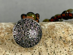 BB12 Green and black double-wrap bracelet