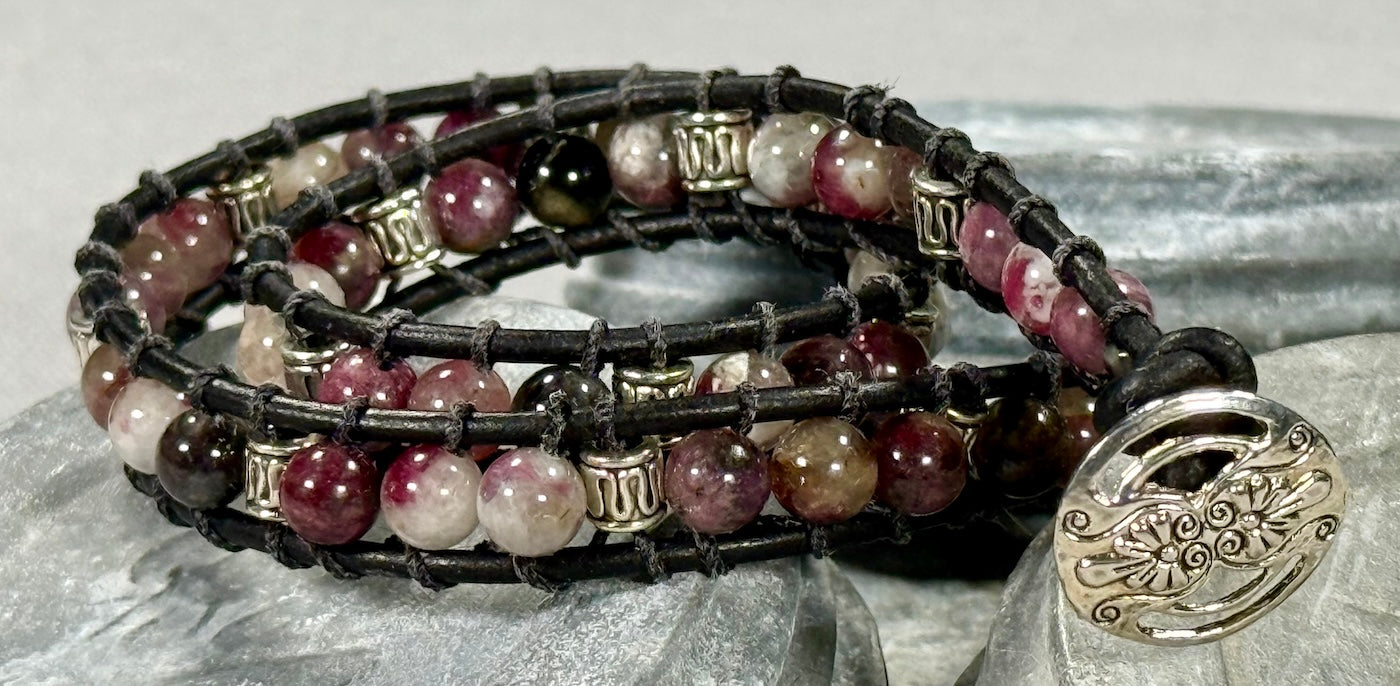 BB21 Purple double-wrap bracelet