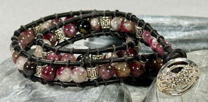 BB21 Purple double-wrap bracelet