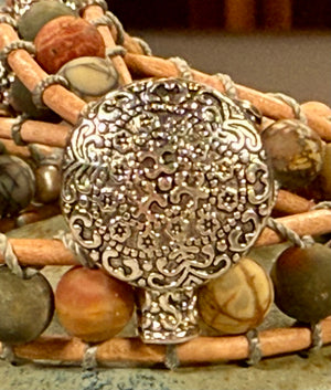 BB23 Jasper matte double-wrap bracelet