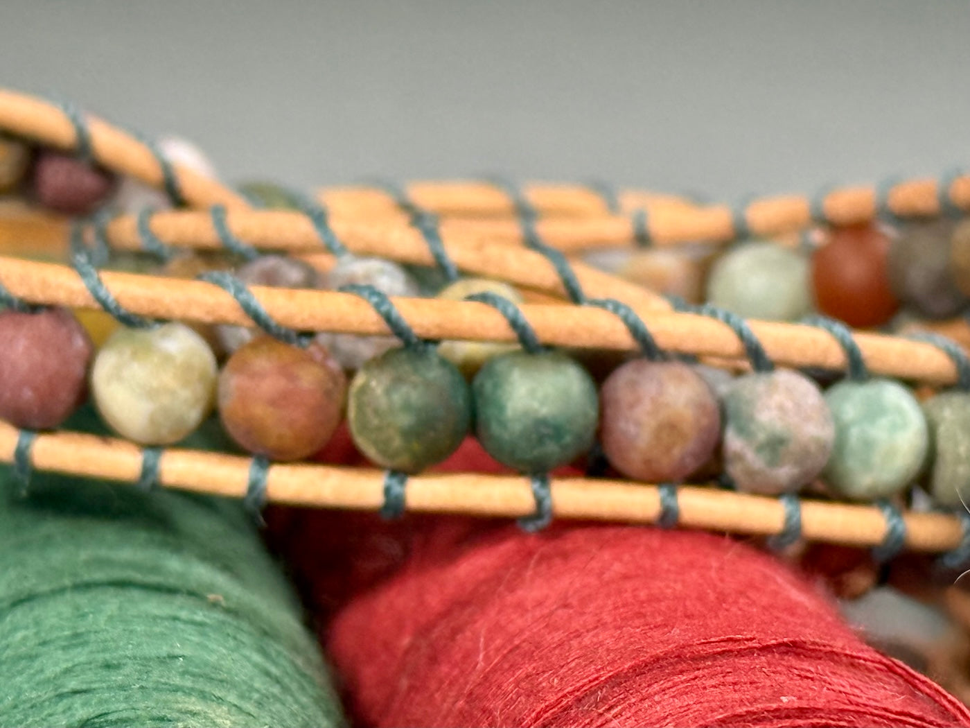 BB26 Matte multicolor double-wrap bracelet